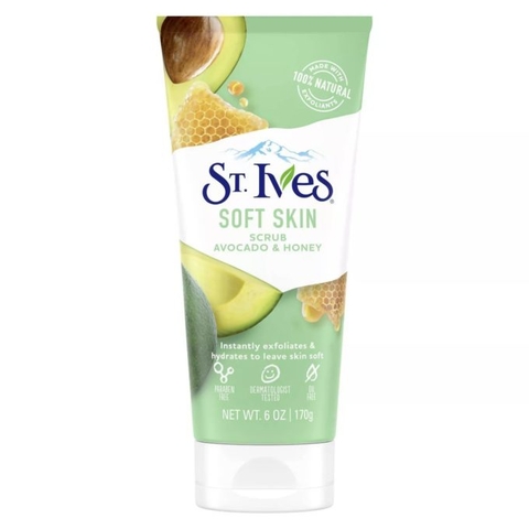 Sữa Rửa Mặt Tẩy Tế Bào Chết St.Ives Soft Skin Avocado And Honey Face Scrub (170g)