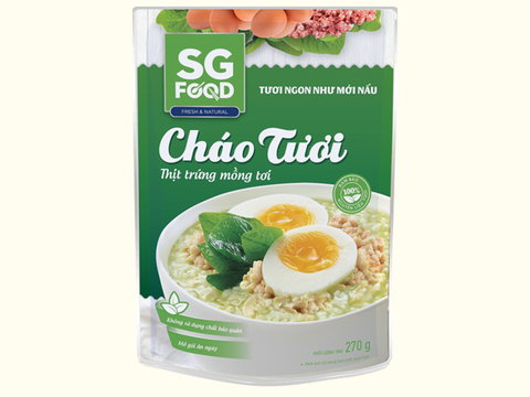 Cháo Tươi Thịt Trứng Mồng Tơi 270 g