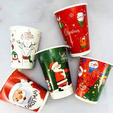 Ly Giấy 12OZ 2PE Trang Trí NOEL & Tết (10cái/ túi)