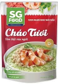 Cháo tươi SG Food Tôm Thịt rau ngót gói 270g