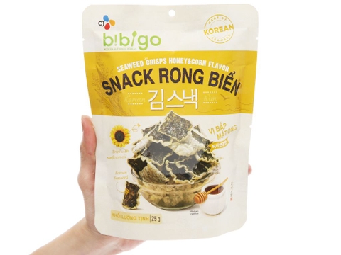 Snack Rong Biển Vị Bắp Mật Ong Bibigo 25g - Seaweed Crisps