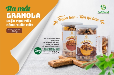 Granola Vị Sô Cô La và Granola Vị Bơ Đậu Phộng 300g
