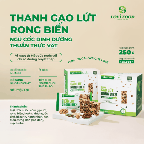 Thanh Gạo Lứt Rong Biển - Ngũ Cốc Dinh Dưỡng Thuần Thực Vật