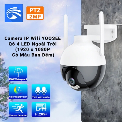 Camera IP Wifi YOOSEE Q6 4 LED 2MP