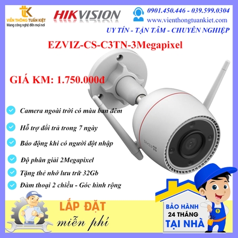 EZVIZ CS-C3TN-3M ĐỘ PHÂN GIẢI 3Megapixel-ĐÀM THOẠI 2 CHIỀU