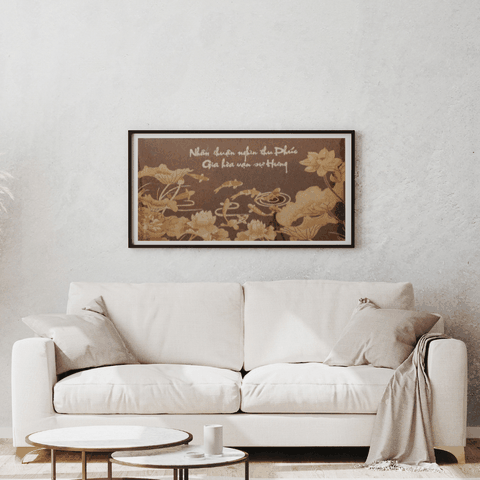 Tranh gạo nghệ thuật 60 cm x 120 cm