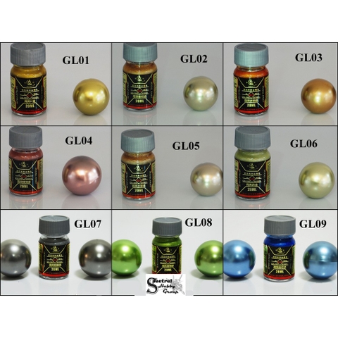 Sơn mô hình màu kim loại gold silver các loại Highlight Series GL Metal Color Metallic paint Lacquer Sunin