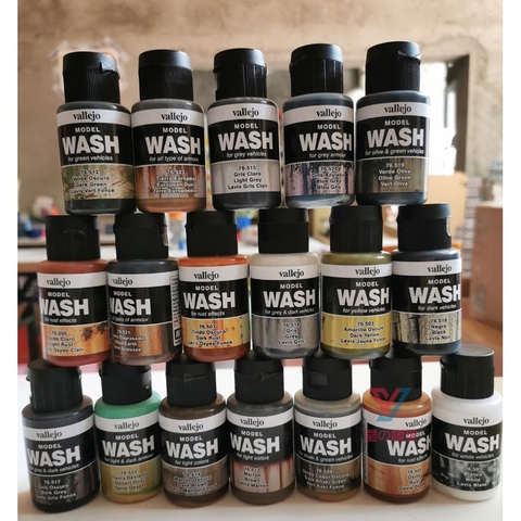Sơn nước Acrylic Vallejo WASH tạo hiệu ứng mài mòn thời tiết AV 76505 76516 các loại