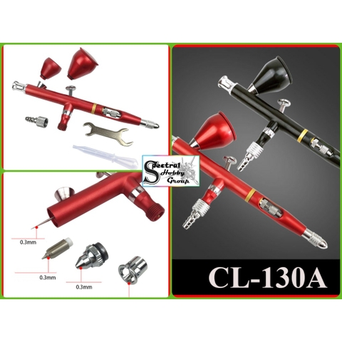 Bút sơn mô hình Airbrush Leo180 CL130A 0.3mm 7cc 10cc spraying double action