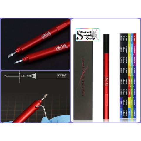 Dụng cụ mô hình Dspiae AT-EH Cán giữ mũi chisel khoan đa năng Metal holder handle