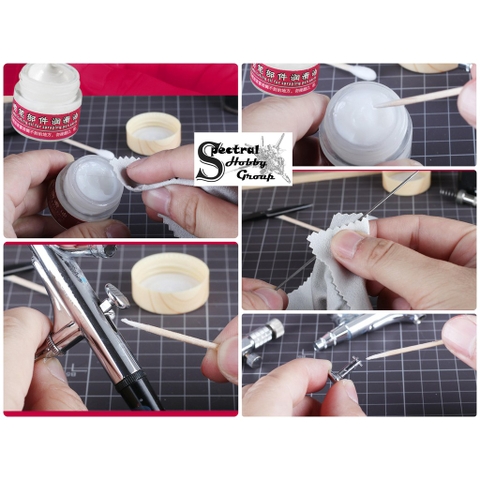 Dụng cụ bôi trơn vệ sinh bảo vệ bút sơn airbrush - kìm mô hình UA90102 hobby tool