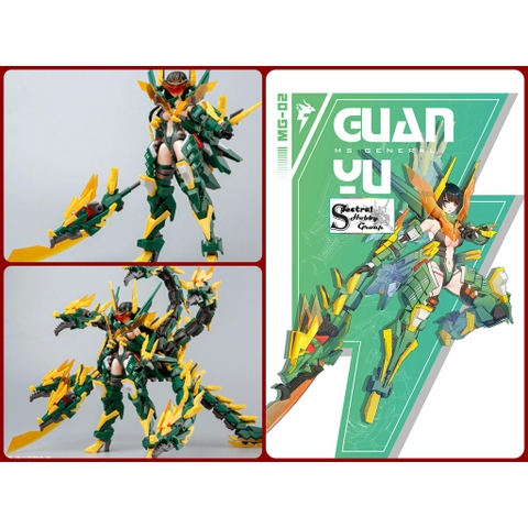 Mô hình lắp ráp Action figure MG02 Guan Yu Quan Vũ MS General PA Pretty Armor Girl