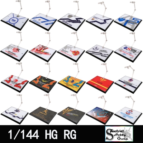 Giá đế đỡ mô hình Action Base HG RG 1/144 gundam shf figure 1/12 GUNDAM LOGO mica đế nhựa XM013 các loại