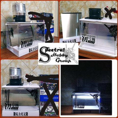 Hộp hút mùi sơn thác rèm nước cho mô hình - Lazy Water Curtain Spray Paint Box EVA