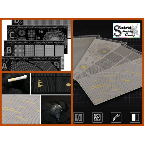 Dụng cụ Dspiae bảng cắt mô hình AT-ECA~D masking cutting template board double sided