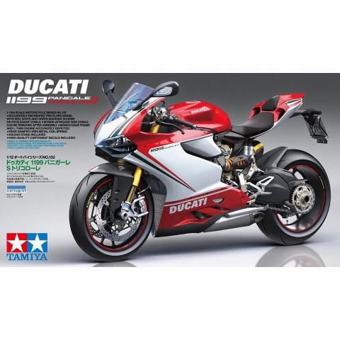 Mô hình lắp ráp Moto Tamiya 1/12 Motorcycle Series Ducati 1199 Panigale S Tricolore