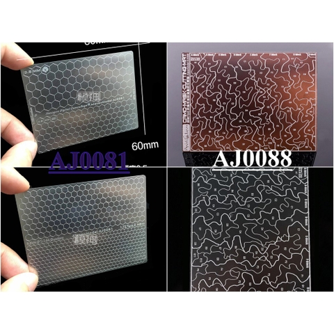 Dụng cụ mô hình ALEXEN metal masking hexagon desert camouflage camo AJ0081 AJ0088 AJ0080 4in1