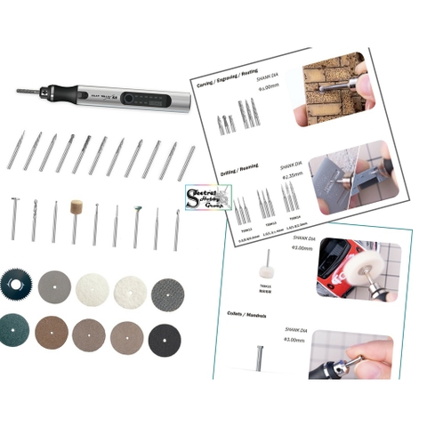 Dụng cụ phụ kiện đầu mũi mài đánh bóng GALAXY cho máy khoan mô hình
