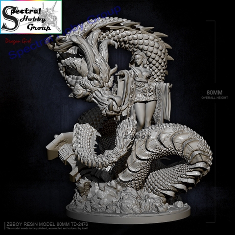 Mô hình nhựa Resin 80mm Dragon Girl TD2476