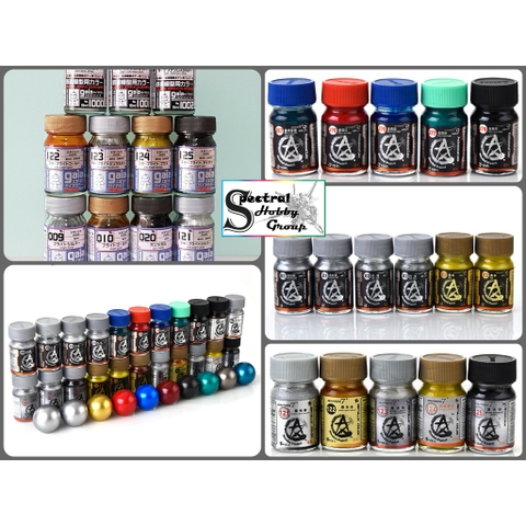 Sơn mô hình Gaia Sunin Gold Silver stainless steel Red Blue Green metallic color paint lacquer các loại