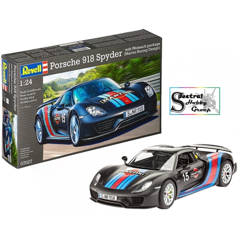Mô hình lắp ráp ô tô Model Car Revell 1/24 Porsche 918 Spyder with Weissach package racing design
