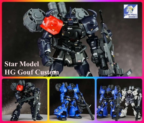 Mô hình lắp ráp HG 1/144 Gouf Custom Midnight Tiger Dark Night Color Heavy Cannon - B3 Star model
