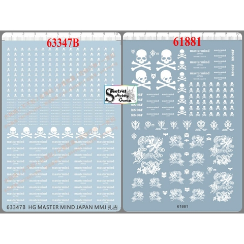 Decal nước dán mô hình Gundam Master Mind Japan skull and crossbones MMJ - Water sticker