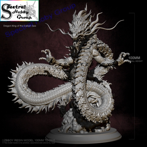 Mô hình nhựa Resin Dragon King Eastern Sea TD2525 100mm