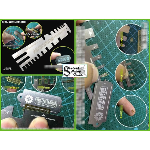 Dung cụ mô hình ALEXEN Thước bẻ góc AJ0086 Model Metal Etching Tablets Hand tools hobby