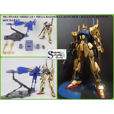 Mô hình lắp ráp MG 1/100 HYAKU SHIKI 2.0 MEGA BAZOOKA LAUNCHER + BALLUTE SYSTEM 6651 Daban