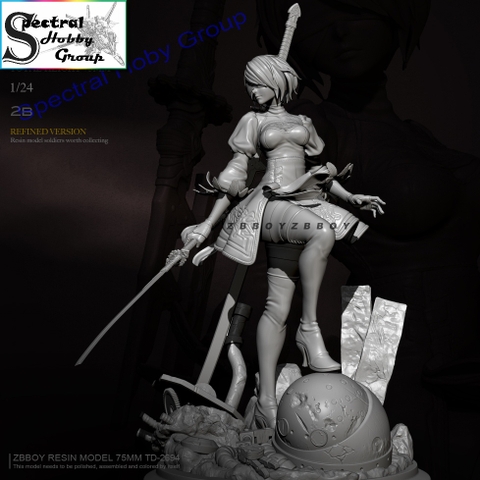 Mô hình nhựa Resin 75mm 2B automata TD2694