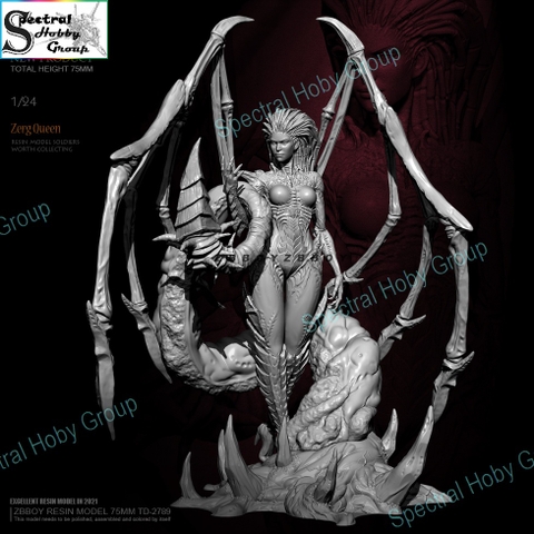Mô hình nhựa Resin 75mm Zerg Queen TD2789B