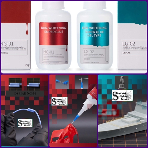 Keo trong đa năng Dspiae khô nhanh cho mô hình NG01 LG02 Super Glue CA quick-drying instant