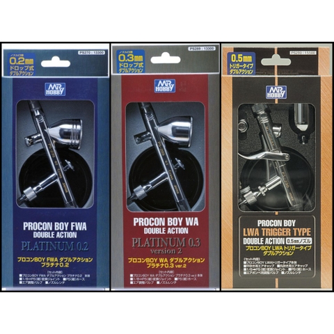 Bút sơn mô hình airbrush Mr hobby Ps289 PS290 PS270 0.2mm 0.3mm 0.5mm PROCONBOY PLATINUM