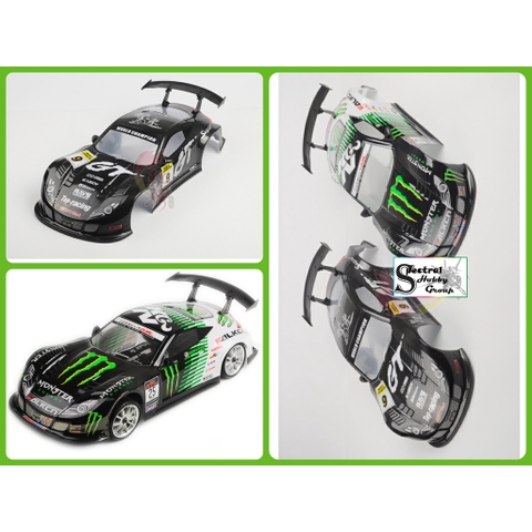 Phụ kiện RC CAR: vỏ xe shell 1/10 cho ô tô điều khiển RC GT HSP94123 94122 và các loại xe thể thao Accessories rc