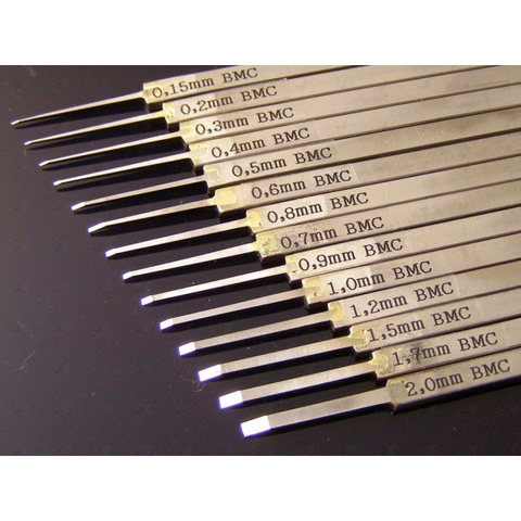 Dụng cụ mô hình - Blade BMC Chisel / Holder Sujiborido - Japan kẻ tạo line detail lằn chìm