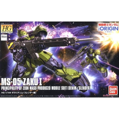 Mô hình lắp ráp HG 1/144 Zaku I Denim Slender Origin gundam bandai