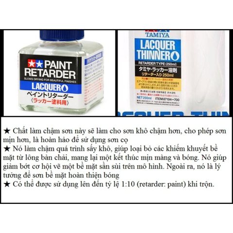 Dụng cụ mô hình Paint Retarder làm sơn lâu khô tăng độ mịn bóng bề mặt - tamiya mr.hobby