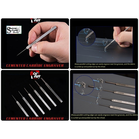 Dụng cụ Kẻ line Chisel Pushing Knife/Craft Border Tool BD0007 High Precision Scribing Tungsten Steel