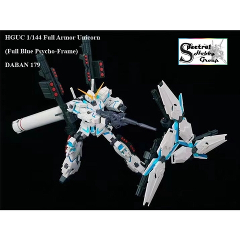 Mô hình lắp ráp HG 1/144 Full Armor Unicorn Blue Psycho-Frame FA HGUC 179 gundam DABAN