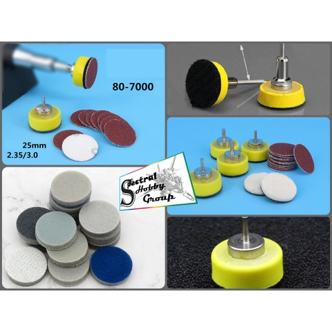 Giấy nhám, xốp, đầu dính đánh bóng 25mm gắn máy mài mini sandpaper disc #400-7000 grinding self-adhesive polishing