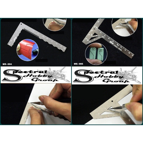 Dụng cụ hỗ trợ kẻ tạo line - thước góc MS004 MS005 Tool hobby