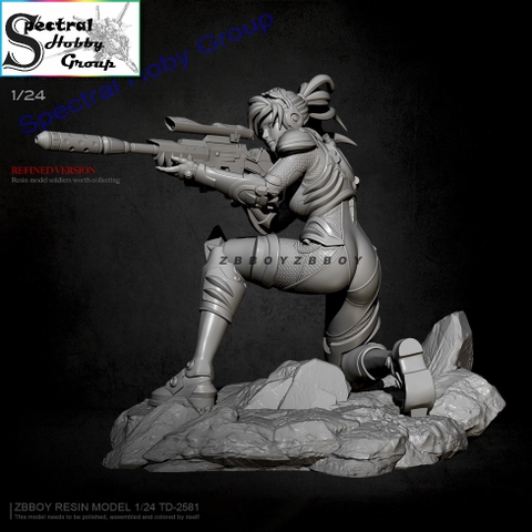 Mô hình nhựa Resin 75mm Female Sniper TD2581 Sarah Louise Kerrigan StarCraft