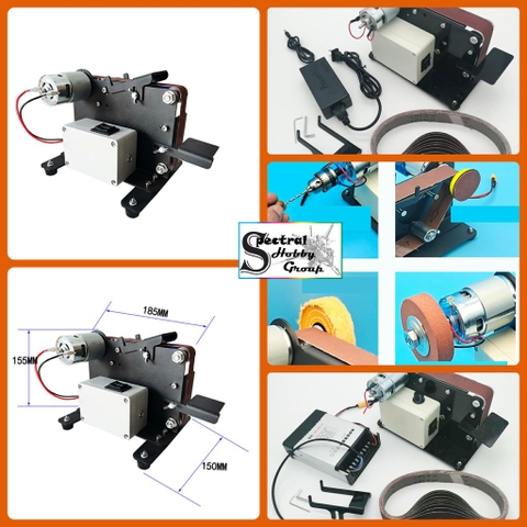 Dụng cụ máy mài dây đai khoan đa năng để bàn mini Abrasive Belt Polishing Grinding Machine Desktop