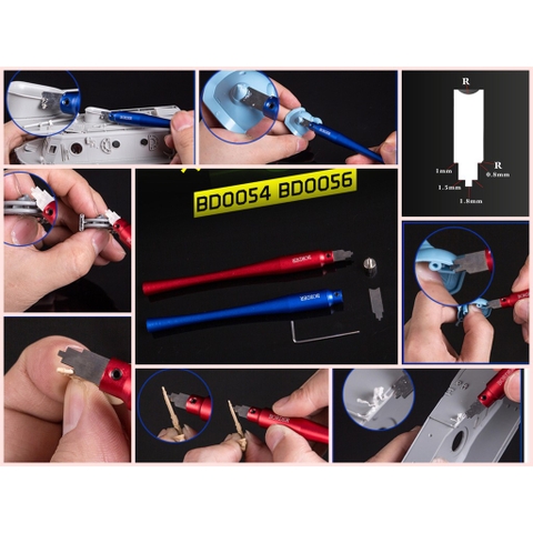 Dụng cụ mô hình Double head scraper chisel đa năng BD0054 BD0056 Border tools hobby