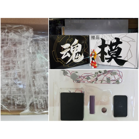 Mô hình PG 1/60 Led Remote System Unicorn Banshee Phenex + Frame Clear Parts