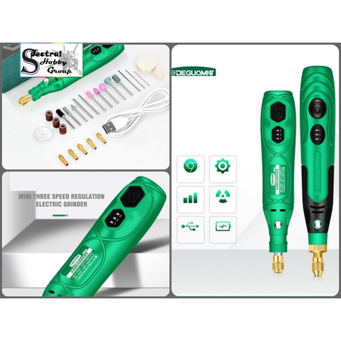 Máy khoan mài cầm tay không dây mini DEGUQMNT Rechargeable Wireless Lithium Electric Grinding MNT992805