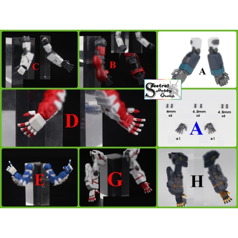 Phụ kiện lắp ráp đôi tay động 1/100 HAND SET cho các loại gundam MG dalin model