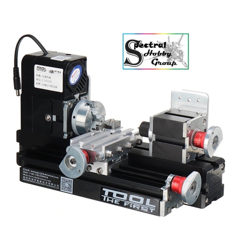 Máy khoan mài tiện mini đa năng để bàn 12V DC 2A 24W Lathe machine The First