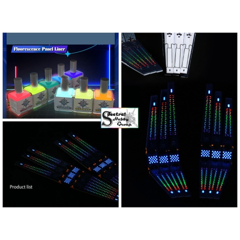 Dụng cụ QW sơn kẻ panel line phát sáng huỳnh quang UV Fluorescent Color 18ml cho mô hình